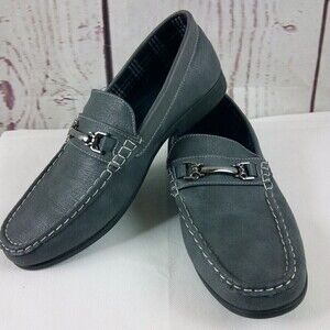 Akademiks Men's Gray Slip On Synthetic Round Toe Casual Dress Shoes 12M